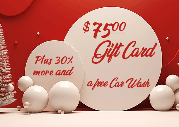 $75.00 Ultimate Express Car Wash Gift Card plus a free car wash